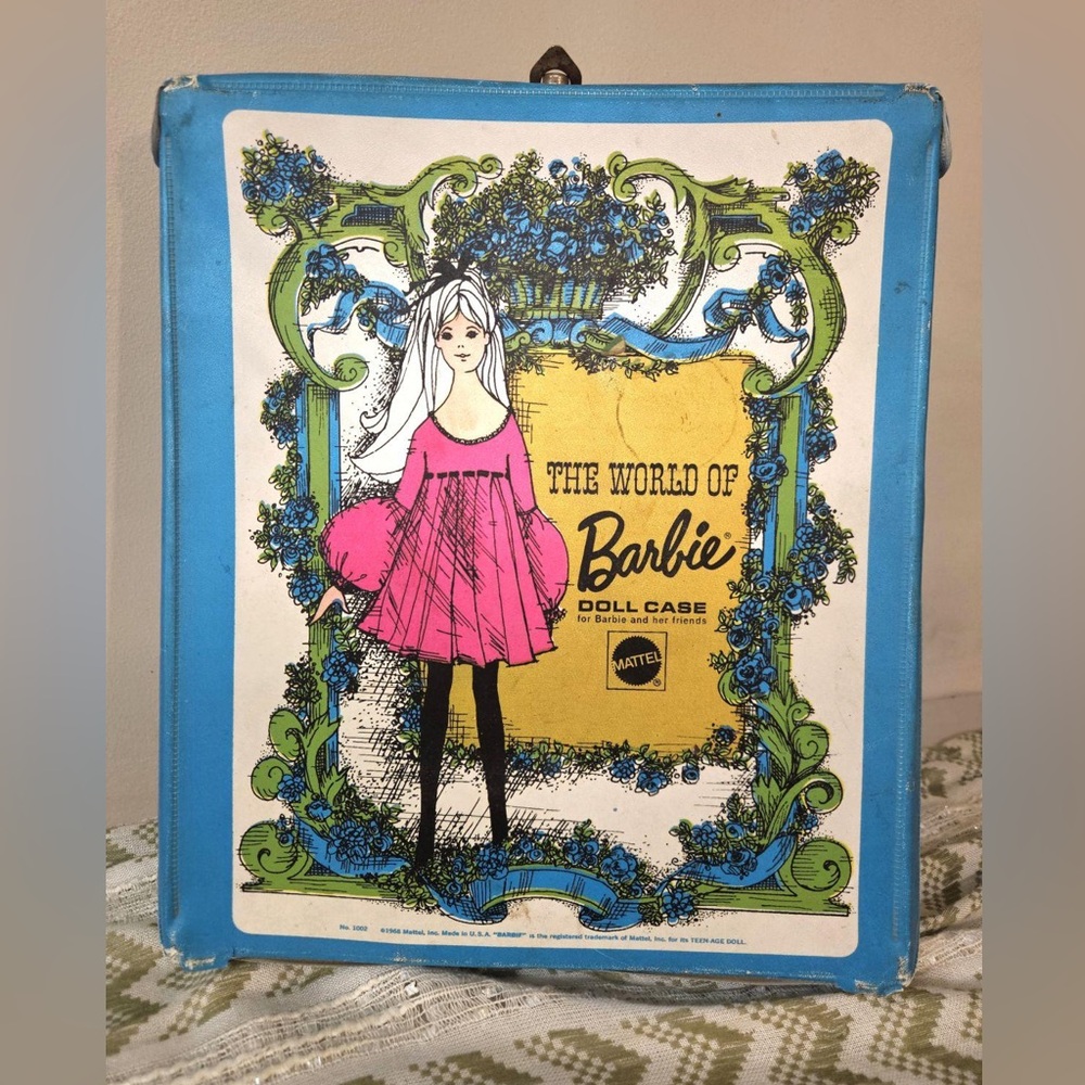 The World Of Barbie Case Blue & Green Mattel Francie & Friends Vintage 1968